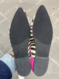 Ballerine punta scarpe donna in vera pelle pantofole zabra  Made in italy