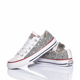 Converse Junior Glitter Silver Ox