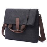 New Men's Casual Fashion Anti-theft Canvas Solid Color Single-shoulder Bag
