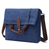 New Men's Casual Fashion Anti-theft Canvas Solid Color Single-shoulder Bag
