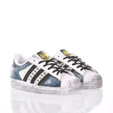 Adidas Superstar Junior Indigo Bleached