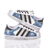 Adidas Superstar Junior Indigo Bleached