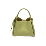 Pienza – Italian Leather Tote Handbag – Olive Green