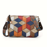 5pcs Chic Faux Leather Tote Bag Set for Women - Stylish Colorblock Design with Secure Zip Closure, Perfect for Work & Casual Outings