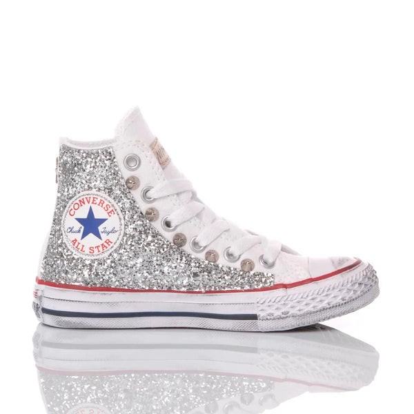 Converse Junior Glitter Silver