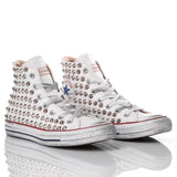 Converse Pelle Borchie Bianca