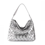 Cross-border Trendy Portable Large Capacity Soft Leather Pleated Shoulder Bag