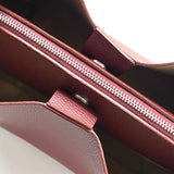 Pienza – Italian Leather Tote Handbag – Bordeaux