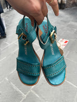 A.S 98 B61008 EMERALD sandali donna in vera pelle tacco 7 smeraldo