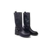 Stivale MAYA in Vera Pelle Nero con cavigliera