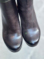 Stivaletti tronchetti donna tacco 7 cm in vera pelle Made in italy