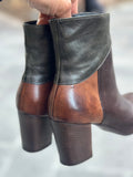 Stivaletti tronchetti donna tacco 7 cm in vera pelle Made in italy