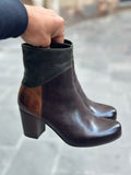 Stivaletti tronchetti donna tacco 7 cm in vera pelle Made in italy