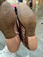 Stivali texani in vera pelle intrecciata Made in Italy CIPRIA