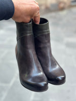 Stivaletti tronchetti donna tacco 7 cm in vera pelle Made in italy