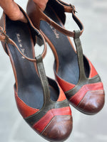 Decollete' scarpe donna tango tacco 7 cm in vera pelle Made in italy