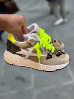 Sneakers DIVINE FOLLIE in vera pelle made in italy GIALLO