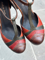 Decollete' scarpe donna tango tacco 7 cm in vera pelle Made in italy
