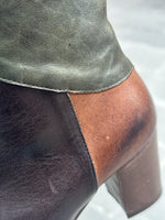 Stivaletti tronchetti donna tacco 7 cm in vera pelle Made in italy