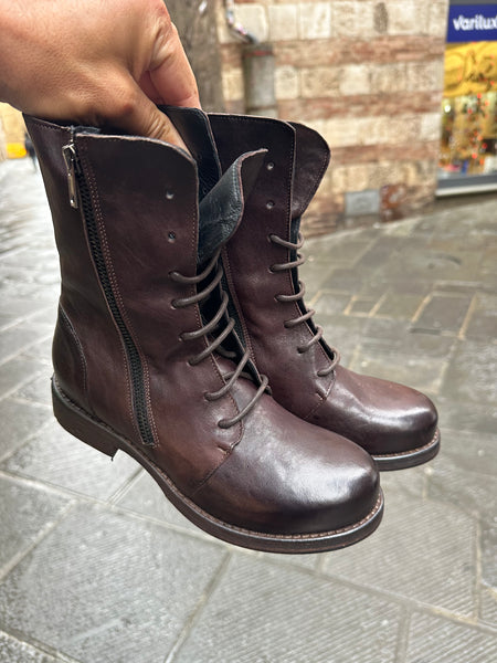 Anfibio ZETA SHOES in vera pelle made in italy Marrone