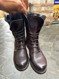 Anfibio ZETA SHOES in vera pelle made in italy Marrone
