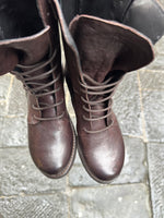 Anfibio ZETA SHOES in vera pelle made in italy Marrone