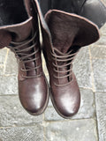 Anfibio ZETA SHOES in vera pelle made in italy Marrone