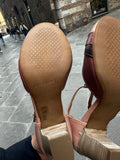Decollete' decolte' scarpe donna tango tacco 7 cm in vera pelle Made in italy
