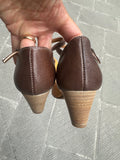 Decollete' decolte' scarpe donna tango tacco 5 cm in vera pelle Made in italy