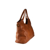 Borsa donna a spalla in vera pelle vintage Made in Italy tinto lavato in capo ZETA SHOES
