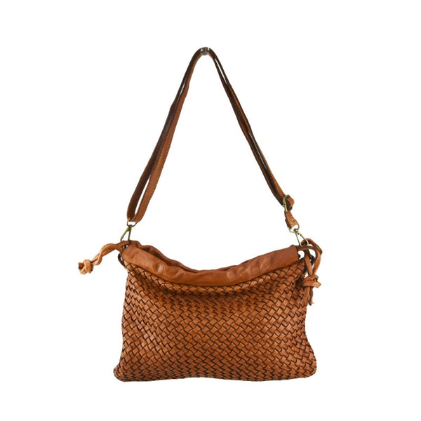 Borsa donna a tracolla in vera pelle vintage Made in Italy tinto lavato in capo ZETA SHOES