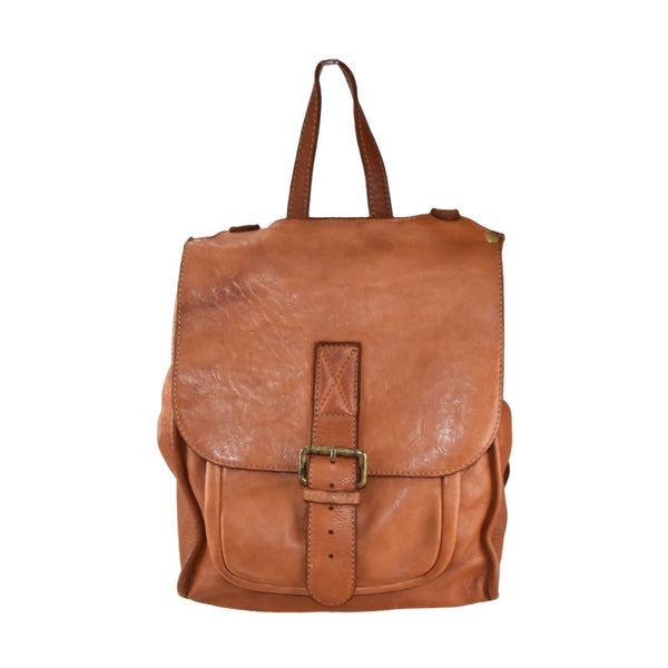 Borsa da spalla convertibile in zaino vintage Made in Italy tinto lavato in capo ZETA SHOES