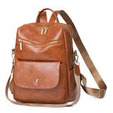 Retro Fashion Ladies Backpack Casual All-match Multifunctional Outdoor Travel Bag