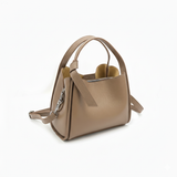 Pienza – Italian Leather Tote Handbag – Taupe