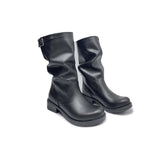 Stivale BIKER in Vera Pelle Nero