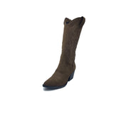 MARIA - Stivale Texano Camperos in CAMOSCIO TESTA DI MORO con ricami