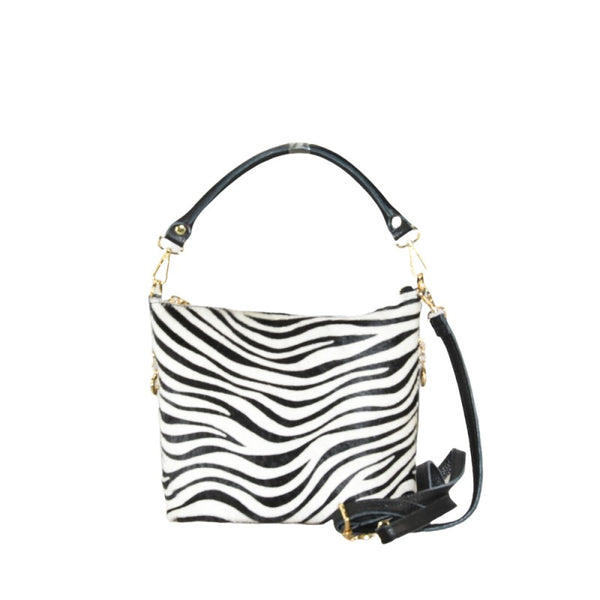 Borsa a spalla donna in pelle cavallino con tracolla made in italy ZETA SHOES