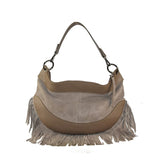Borsa a spalla e tracolla donna in pelle con frange  made italy ZETA SHOES
