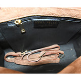 Borsa a spalla in pelle camoscio 100% made italy Made in Italy ZETA SHOES