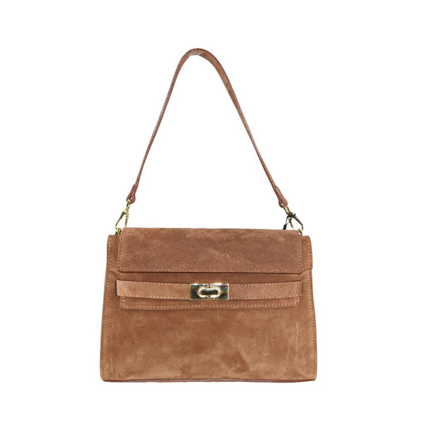 Borsa a spalla in pelle camoscio 100% made italy Made in Italy ZETA SHOES