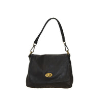Borsa donna a spalla in vera pelle vintage Made in Italy tinto lavato in capo ZETA SHOES