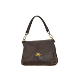 Borsa donna a spalla in vera pelle vintage Made in Italy tinto lavato in capo ZETA SHOES