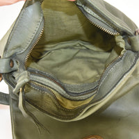 Borsa donna a spalla in vera pelle vintage Made in Italy tinto lavato in capo ZETA SHOES