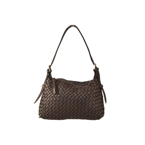 Borsa donna a spalla in vera pelle vintage Made in Italy tinto lavato in capo ZETA SHOES