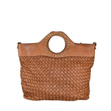 Borsa donna a mano in vera pelle vintage con tracolla Made in Italy tinto lavato in capo ZETA SHOES