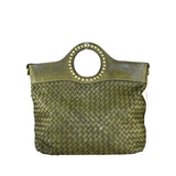 Borsa donna a mano in vera pelle vintage con tracolla Made in Italy tinto lavato in capo ZETA SHOES