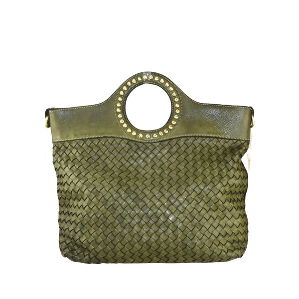 Borsa donna a mano in vera pelle vintage con tracolla Made in Italy tinto lavato in capo ZETA SHOES