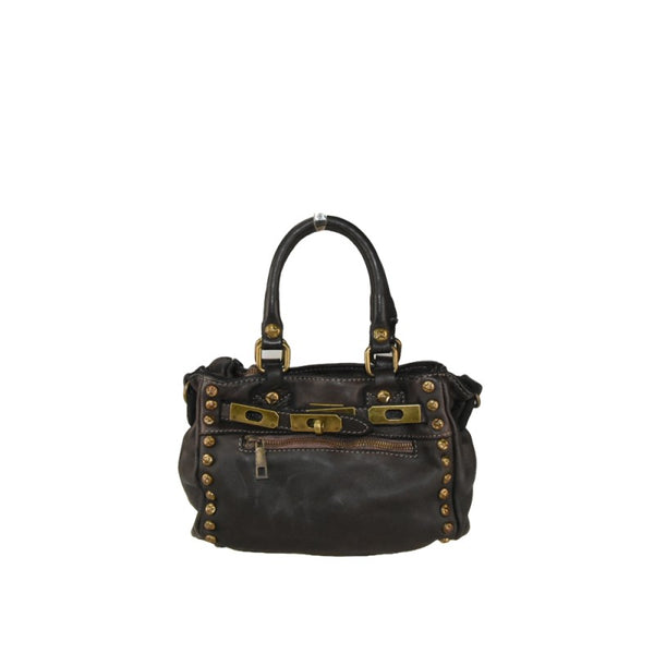 Borsa donna a mano in vera pelle vintage con tracolla Made in Italy tinto lavato in capo ZETA SHOES