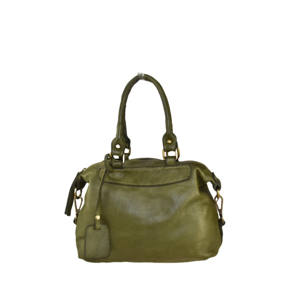 Borsa a mano donna in vera pelle vintage Made in Italy tinto lavato in capo ZETA SHOES