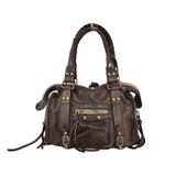 Borsa donna a spalla in vera pelle vintageMade in Italy tinto lavato in capo ZETA SHOES